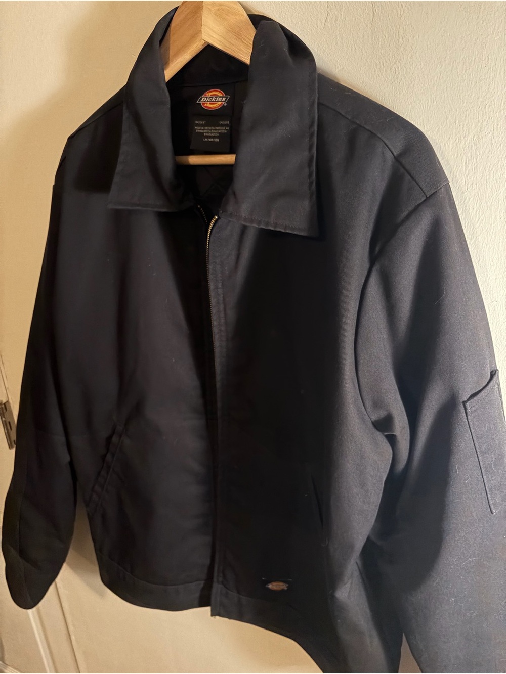 Dickies Black Bomber Jacket with Zip Front